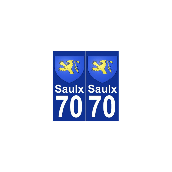 70 Saulx escudo de armas de la etiqueta engomada de la placa de pegatinas de la ciudad