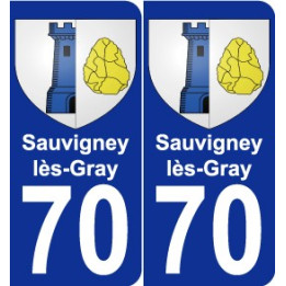 70 Sauvigney-lès-Gray blason autocollant plaque stickers ville