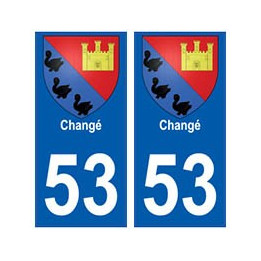 53 Changé blason autocollant plaque stickers ville