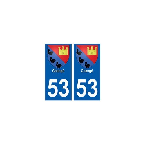 53 Changé blason autocollant plaque stickers ville