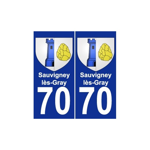 70 Sauvigney-lès-Gray coat of arms sticker plate stickers city