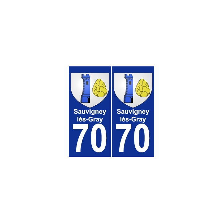 70 Sauvigney-lès-Gray coat of arms sticker plate stickers city