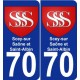 70 Scey-sur-Saône-et-Saint-Albin coat of arms sticker plate stickers city
