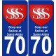 70 Scey-sur-Saône-et-Saint-Albin wappen aufkleber typenschild aufkleber stadt