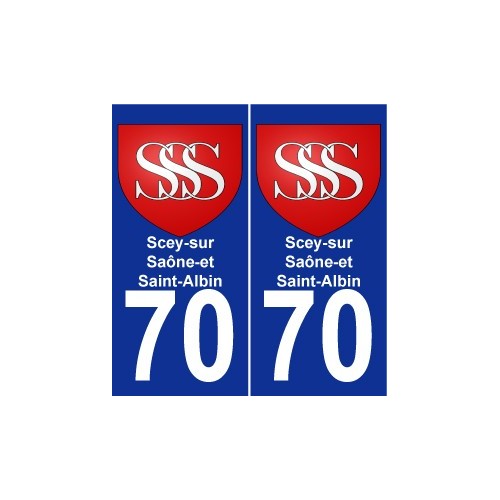 70 Scey-sur-Saône-et-Saint-Albin coat of arms sticker plate stickers city