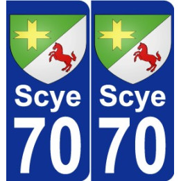 70 Scye coat of arms sticker plate stickers city