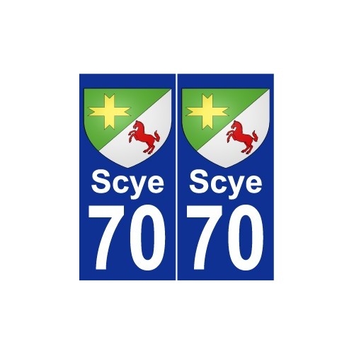 70 Scye blason autocollant plaque stickers ville
