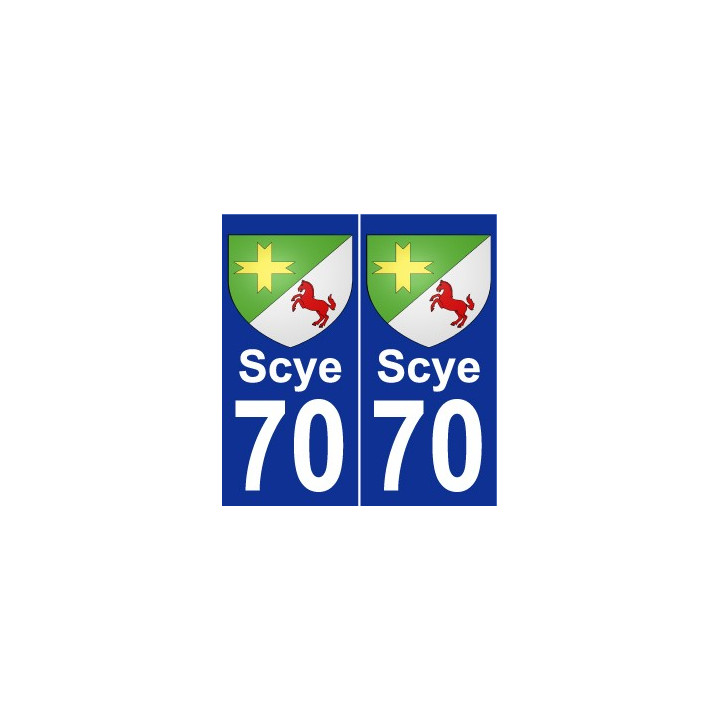 70 Scye coat of arms sticker plate stickers city