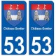 53 Château-Gontier blason autocollant plaque stickers ville