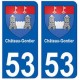 53 Château-Gontier blason autocollant plaque stickers ville