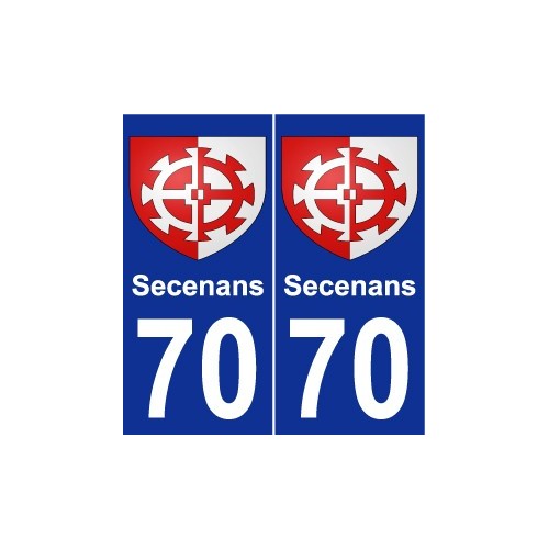70 Secenans blason autocollant plaque stickers ville