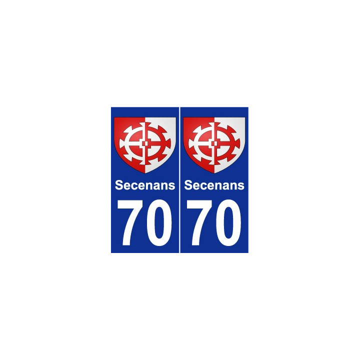 70 Secenans coat of arms sticker plate stickers city