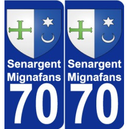 70 Senargent-Mignafans coat of arms sticker plate stickers city