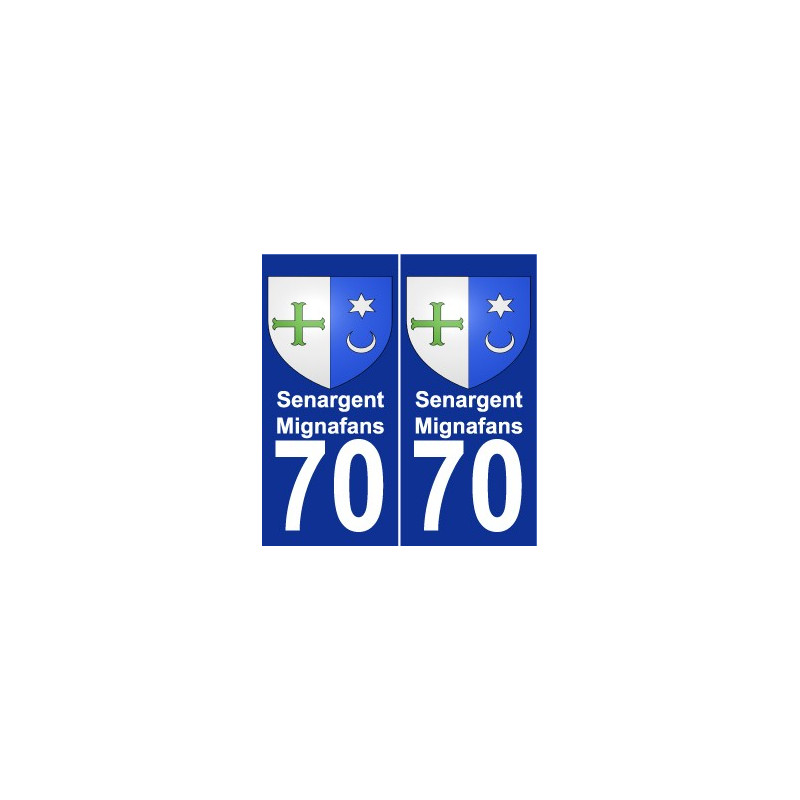 70 Senargent-Mignafans coat of arms sticker plate stickers city