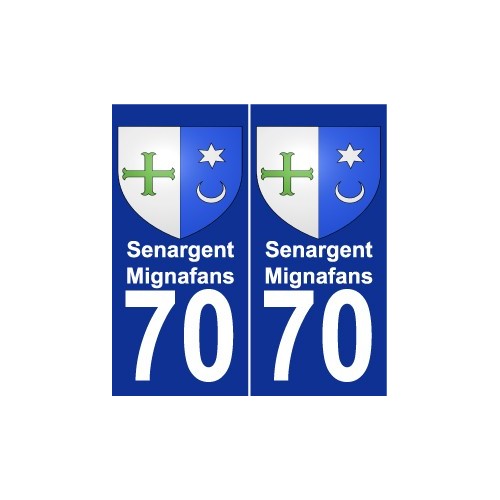 70 Senargent-Mignafans stemma adesivo piastra adesivi città