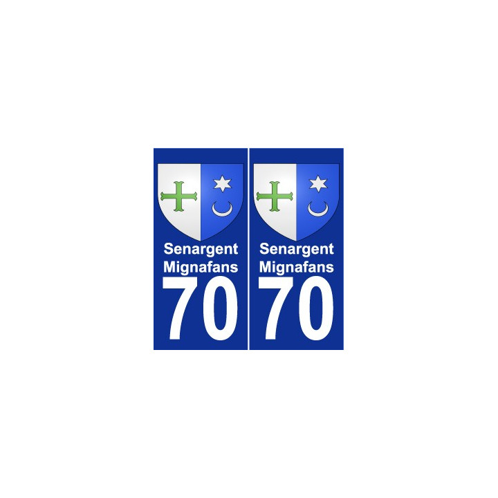 70 Senargent-Mignafans coat of arms sticker plate stickers city