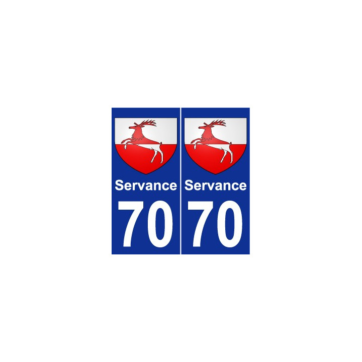 70 Servance blason autocollant plaque stickers ville
