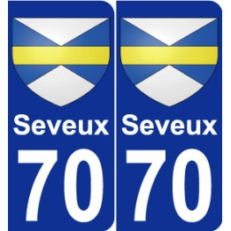 70 Seveux wappen aufkleber typenschild aufkleber stadt