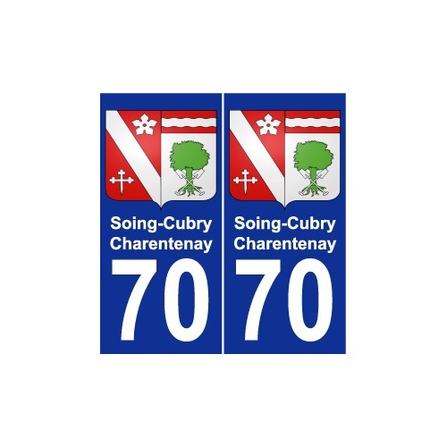 70 Soing-Cubry-Charentenay stemma adesivo piastra adesivi città