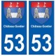 53 Château-Gontier blason autocollant plaque stickers ville