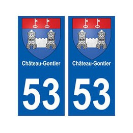 53 Château-Gontier blason autocollant plaque stickers ville