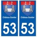 53 Château-Gontier blason autocollant plaque stickers ville