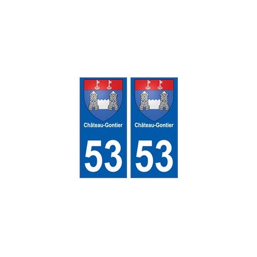 53 Château-Gontier blason autocollant plaque stickers ville