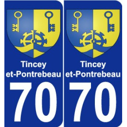 70 Tincey-et-Pontrebeau wappen aufkleber typenschild aufkleber stadt