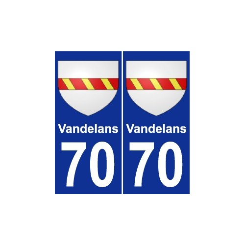 70 Vandelans coat of arms sticker plate stickers city