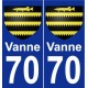 70 Vanne wappen aufkleber typenschild aufkleber stadt