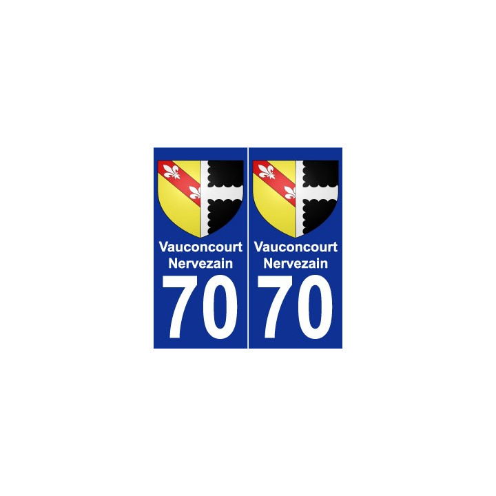 70 Vauconcourt-Nervezain wappen aufkleber typenschild aufkleber stadt