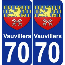 70 Vauvillers wappen aufkleber typenschild aufkleber stadt