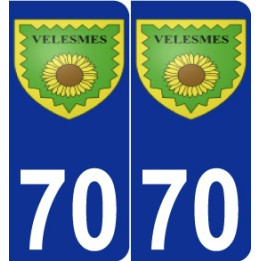 70 Velesmes-Échevanne blason autocollant plaque stickers ville