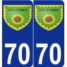 70 Velesmes-Échevanne stemma adesivo piastra adesivi città