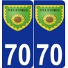 70 Velesmes-Échevanne wappen aufkleber typenschild aufkleber stadt