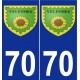 70 Velesmes-Échevanne blason autocollant plaque stickers ville