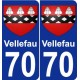 70 Vellefau coat of arms sticker plate stickers city