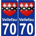 70 Vellefau blason autocollant plaque stickers ville