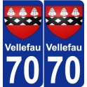 70 Vellefau coat of arms sticker plate stickers city