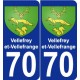 70 Vellefrey-et-Vellefrange stemma adesivo piastra adesivi città