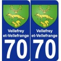 70 Vellefrey-et-Vellefrange coat of arms sticker plate stickers city