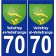 70 Vellefrey-et-Vellefrange stemma adesivo piastra adesivi città