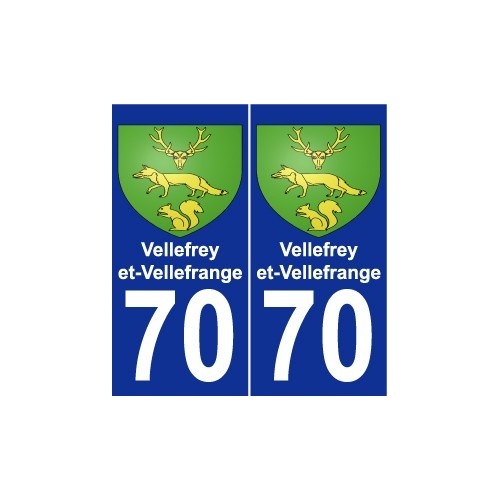 70 Vellefrey-et-Vellefrange stemma adesivo piastra adesivi città