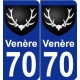 70 Venère coat of arms sticker plate stickers city