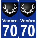 70 Venère coat of arms sticker plate stickers city