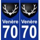 70 Venère coat of arms sticker plate stickers city