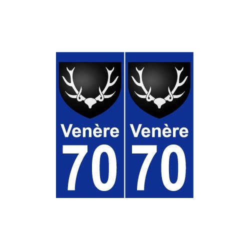 70 Venère escudo de armas de la etiqueta engomada de la placa de pegatinas de la ciudad