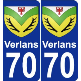 70 Verlans escudo de armas de la etiqueta engomada de la placa de pegatinas de la ciudad