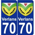 70 Verlans coat of arms sticker plate stickers city