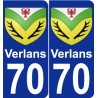70 Verlans coat of arms sticker plate stickers city